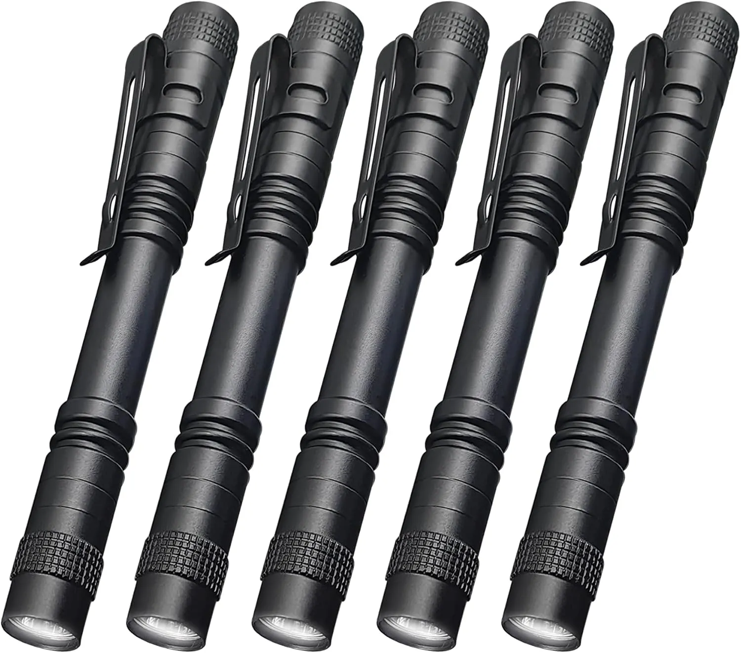 Pen Flashlight,LED Pocket 1200 Lumens Pen Light Flashlights with Clip,5-Pack