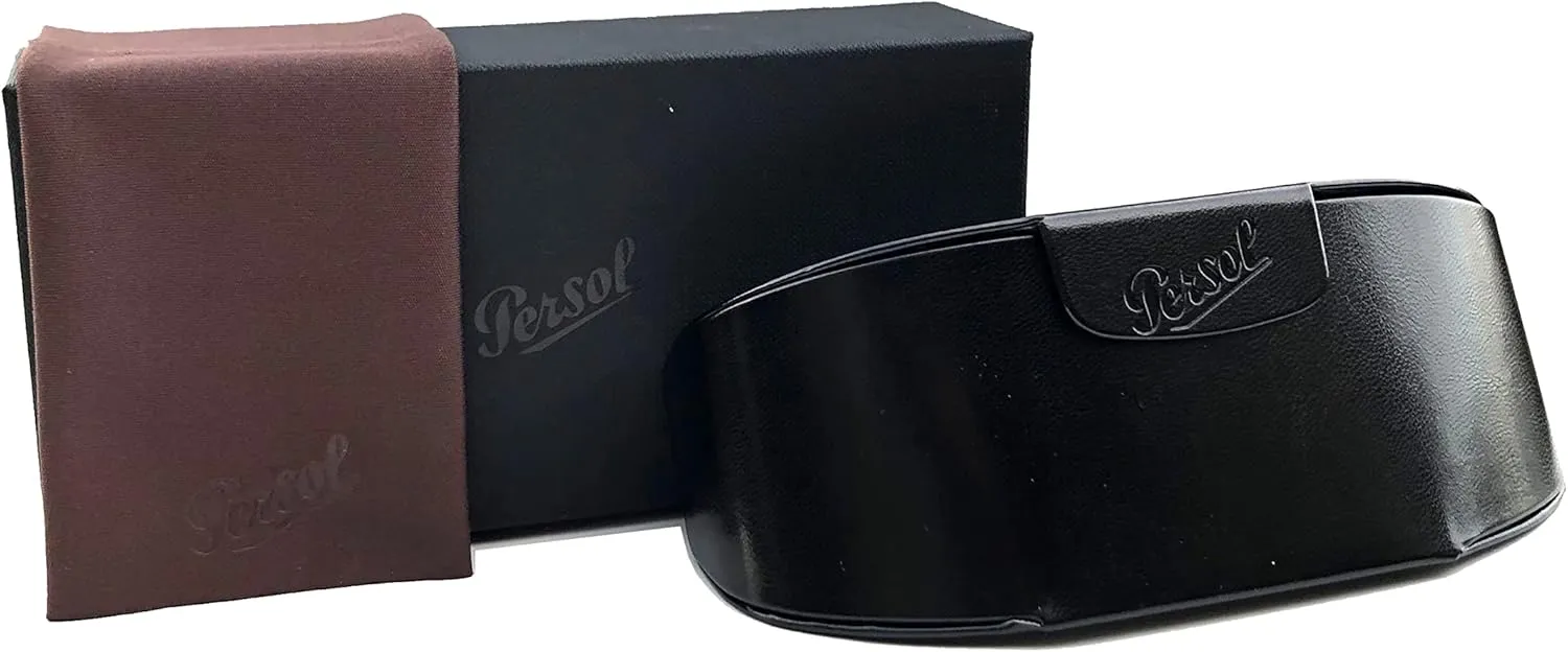 Persol PO3092SM Round Sunglasses for Men   BUNDLE With Designer iWear Complimentary Eyewear Kit