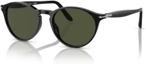 Persol PO3092SM Round Sunglasses for Men   BUNDLE With Designer iWear Complimentary Eyewear Kit