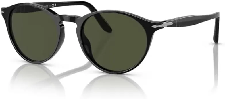 Persol PO3092SM Round Sunglasses for Men   BUNDLE With Designer iWear Complimentary Eyewear Kit