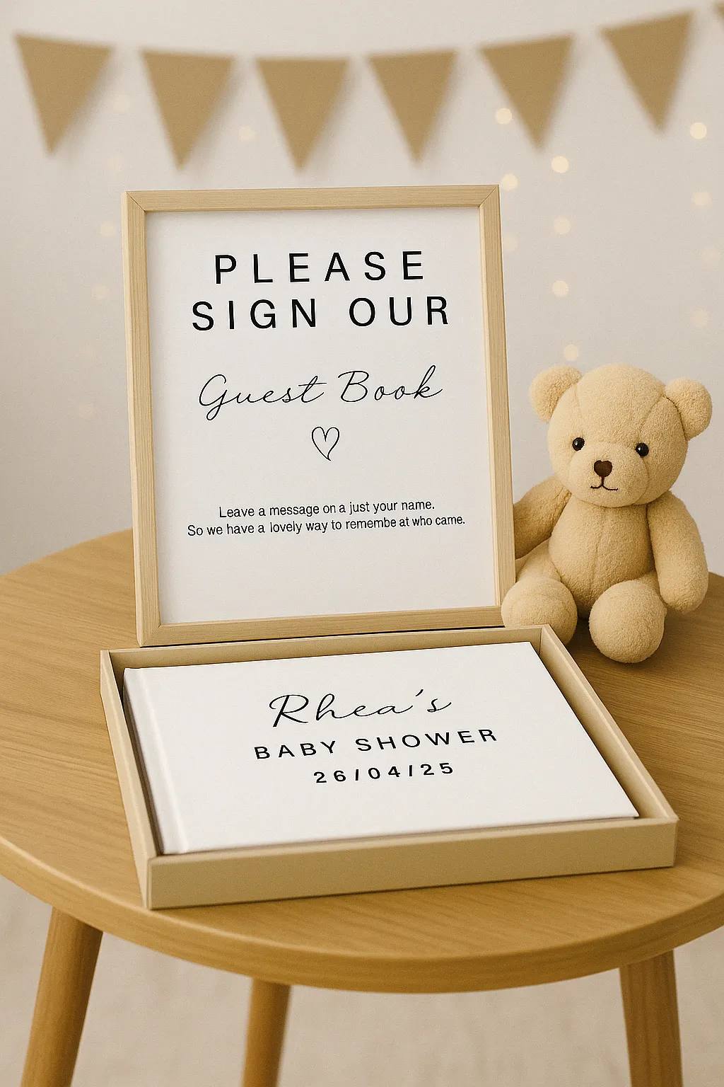 Personalised Baby Shower Guest Book