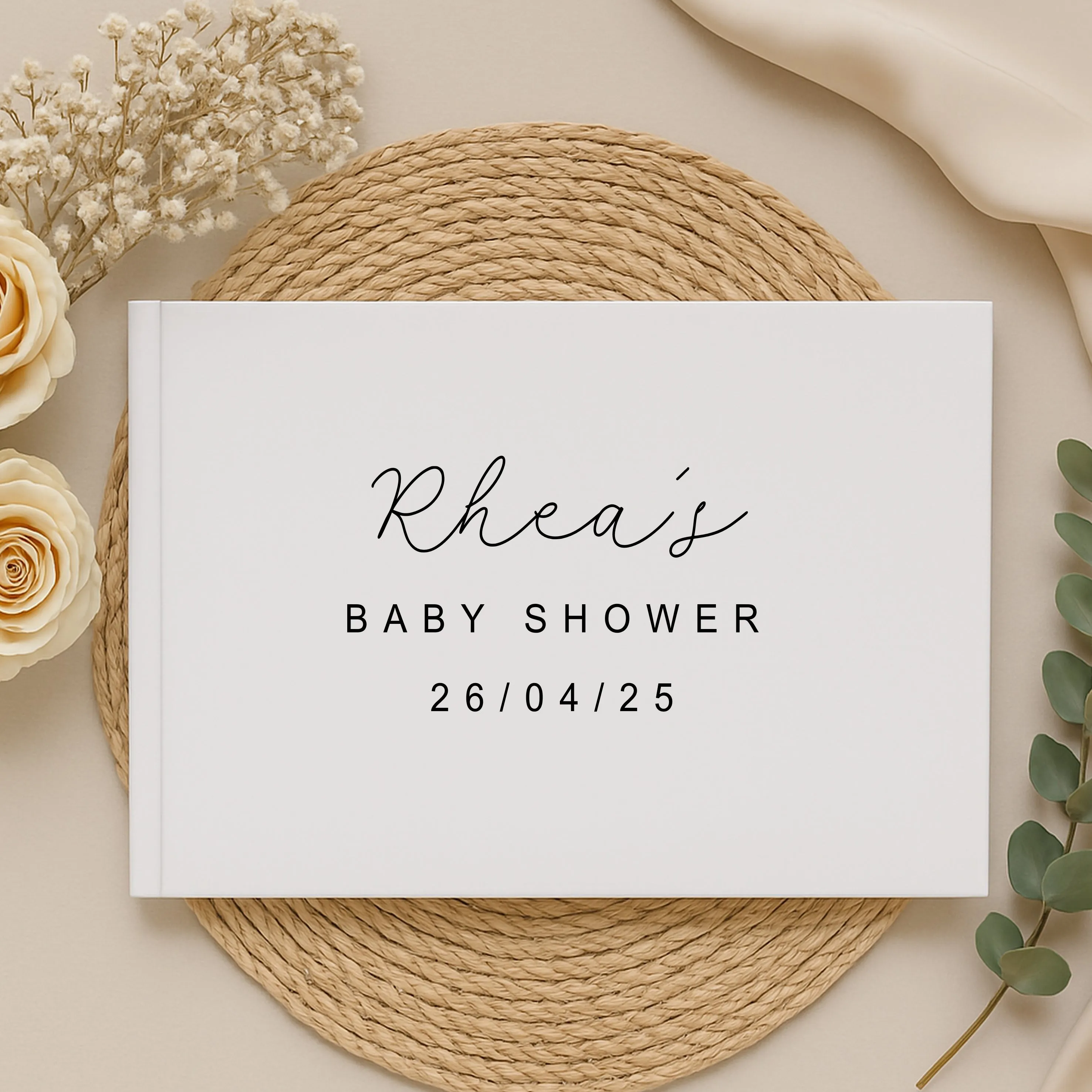 Personalised Baby Shower Guest Book
