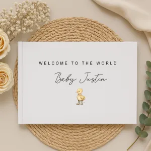 Personalised Little Duckling Baby Shower Guest Book