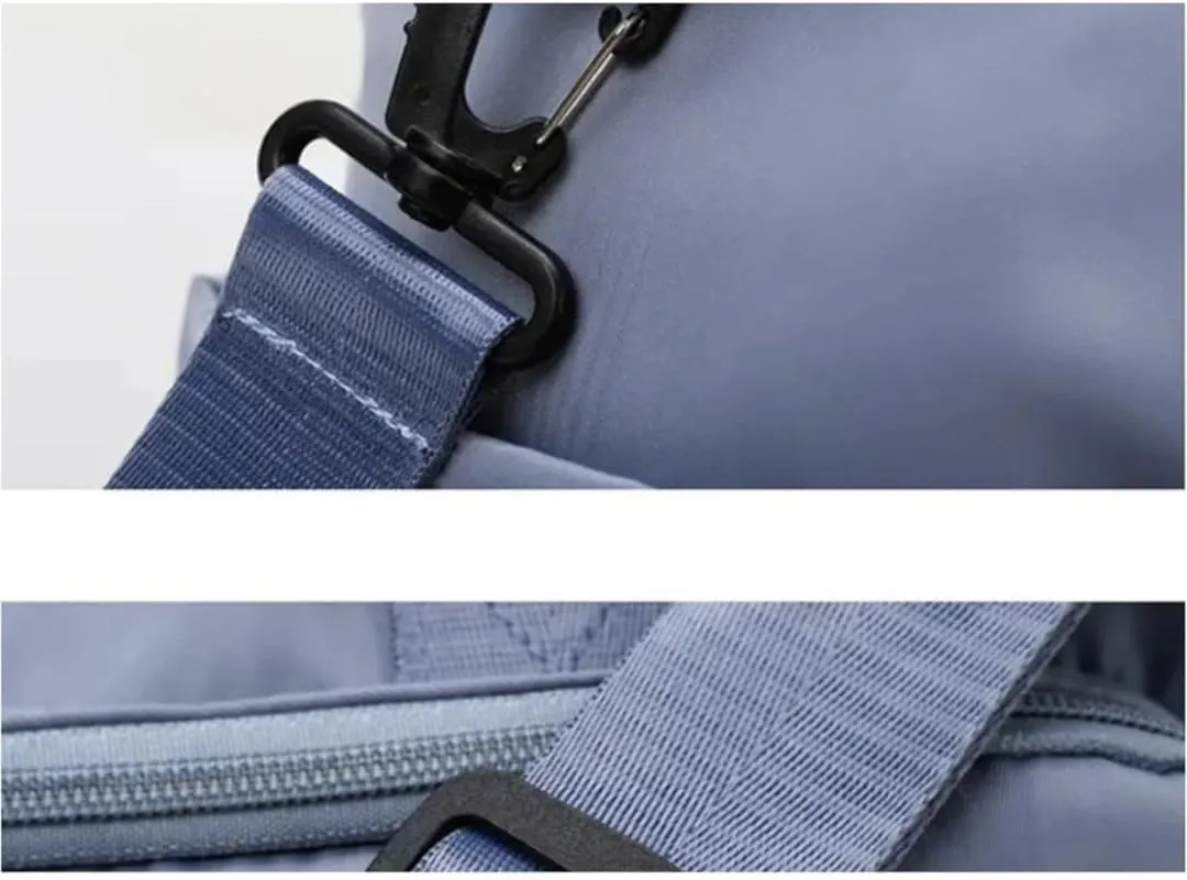 Personalized Weekender Bag for Men and Women - Custom Duffle Bag for Travel and Gym (Light Blue)