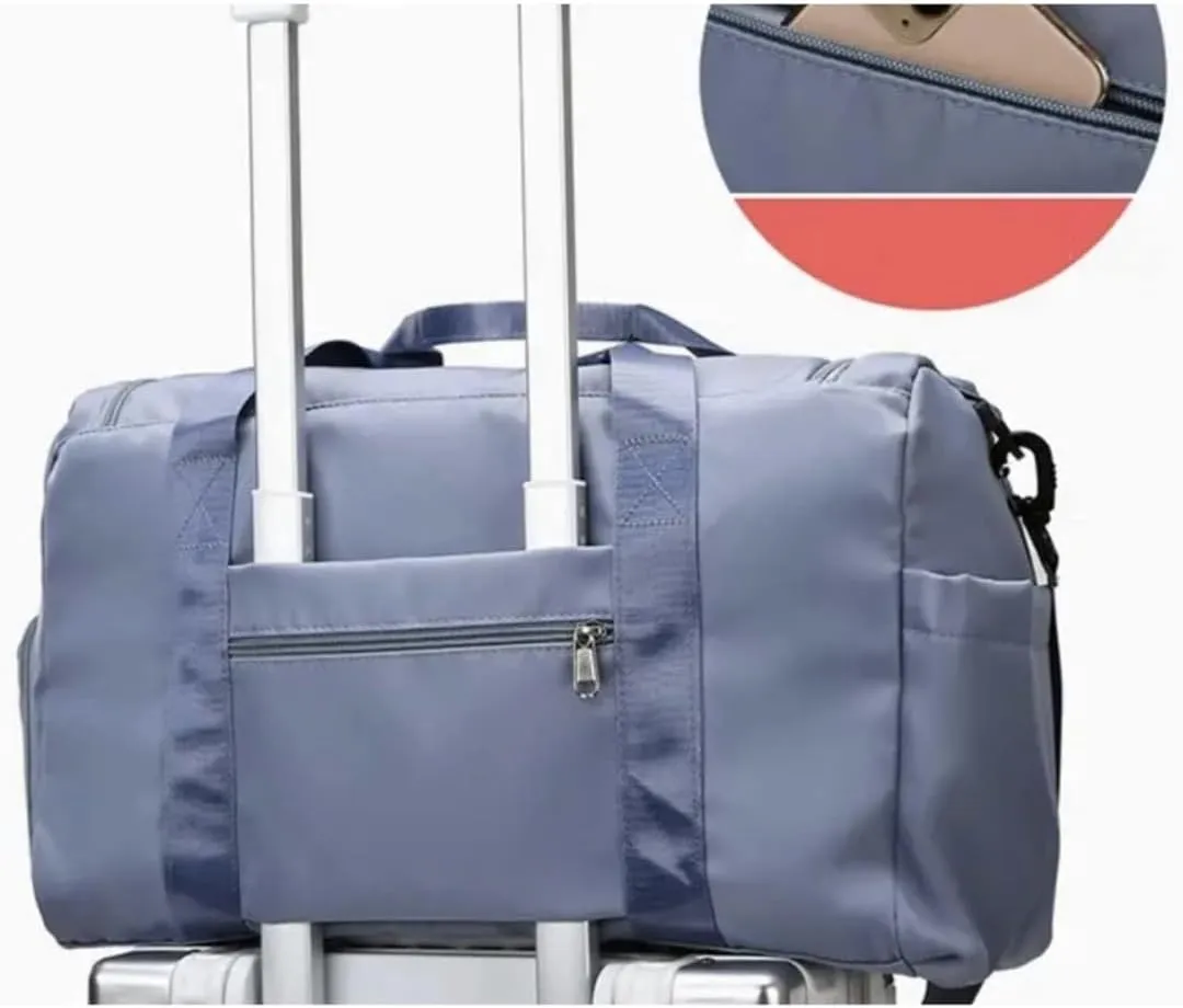 Personalized Weekender Bag for Men and Women - Custom Duffle Bag for Travel and Gym (Light Blue)