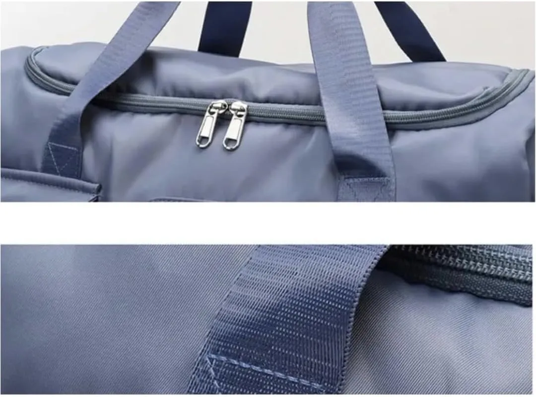 Personalized Weekender Bag for Men and Women - Custom Duffle Bag for Travel and Gym (Light Blue)