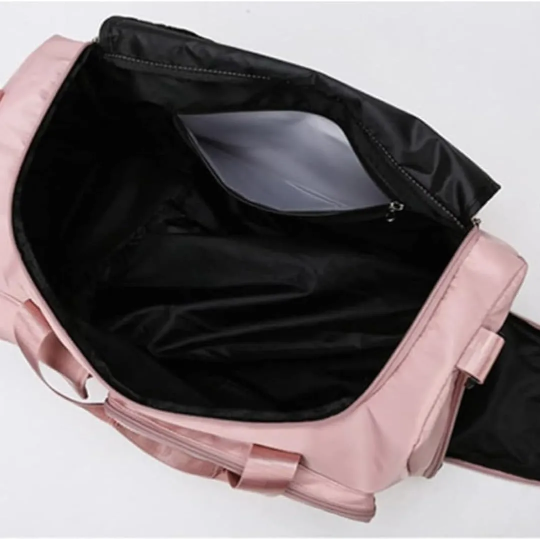 Personalized Weekender Bag for Men and Women - Custom Duffle Bag for Travel and Gym (Pink)