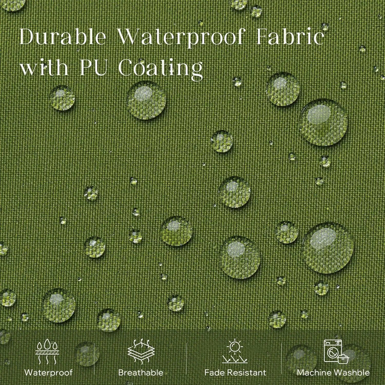 Phantoscope Pack of 2 Outdoor Waterproof Throw Pillow Covers with Contrast Piping, Decorative Square Cushion Case Patio Pillows for Couch Tent Sunbrella, Dark Green 20x20 inches