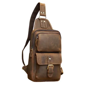 PHILI BULL Leather Chest Bag