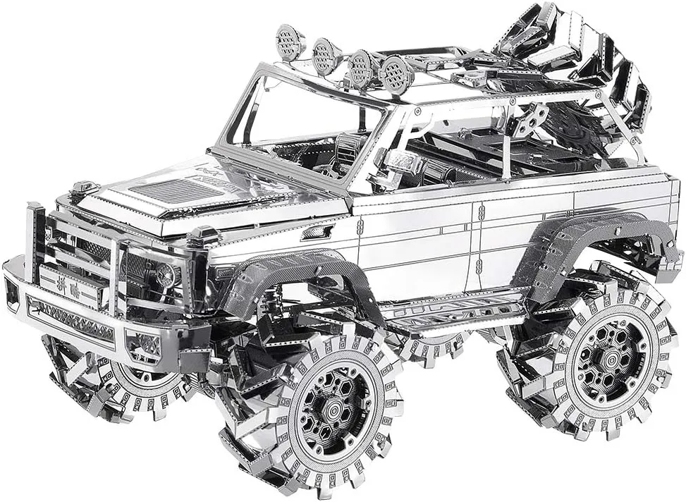 Piececool 3D Metal Puzzle SUV Car Model Kits, Vehicle Car Models Building Kit, Brain Teaser 3D Puzzle Toys DIY Craft Kits, Birthday for Teens Men Women, 157 Pcs