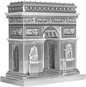 Piececool 3D Metal Puzzles for Adults, Arc De Triomphe Model Kit, France Famous Architecture Building Blocks Puzzle for Men DIY Handcraft Toys Great Gifts for Birhtday Christmas, 41Pcs