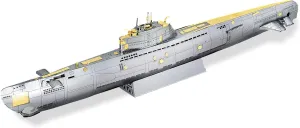Piececool 3D Metal Puzzles for Adults, Military Submarine Metal Model Building Kits for Stress Relax, Great Christmas Birthday Gifts