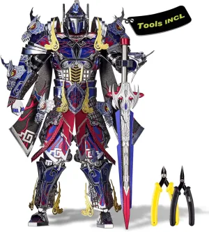 Piececool 3D Metal Puzzles with DIY Tools - The Titan Figure Mecha Model Building Kits for Adults, DIY Metal Crafts Kits Brain Teaser Puzzle Birthday Gifts