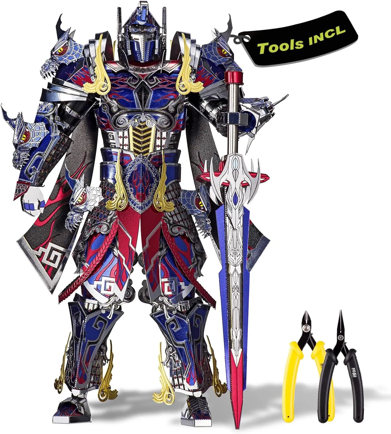 Piececool 3D Metal Puzzles with DIY Tools - The Titan Figure Mecha Model Building Kits for Adults, DIY Metal Crafts Kits Brain Teaser Puzzle Birthday Gifts