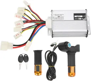 plplaaoo 48V 1000W Electric Bike Controller Kit Universal Power Brush Motor Handle with Screen Display Durable Lightweight Rainproof for Electric Bikes Scooters Aluminum