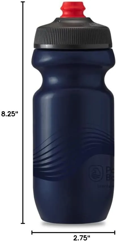Polar Bottle Breakaway Single Wall by HydraPak (20oz, 24oz, 30oz) - BPA-Free, Cycling & Sports Squeeze Bottle