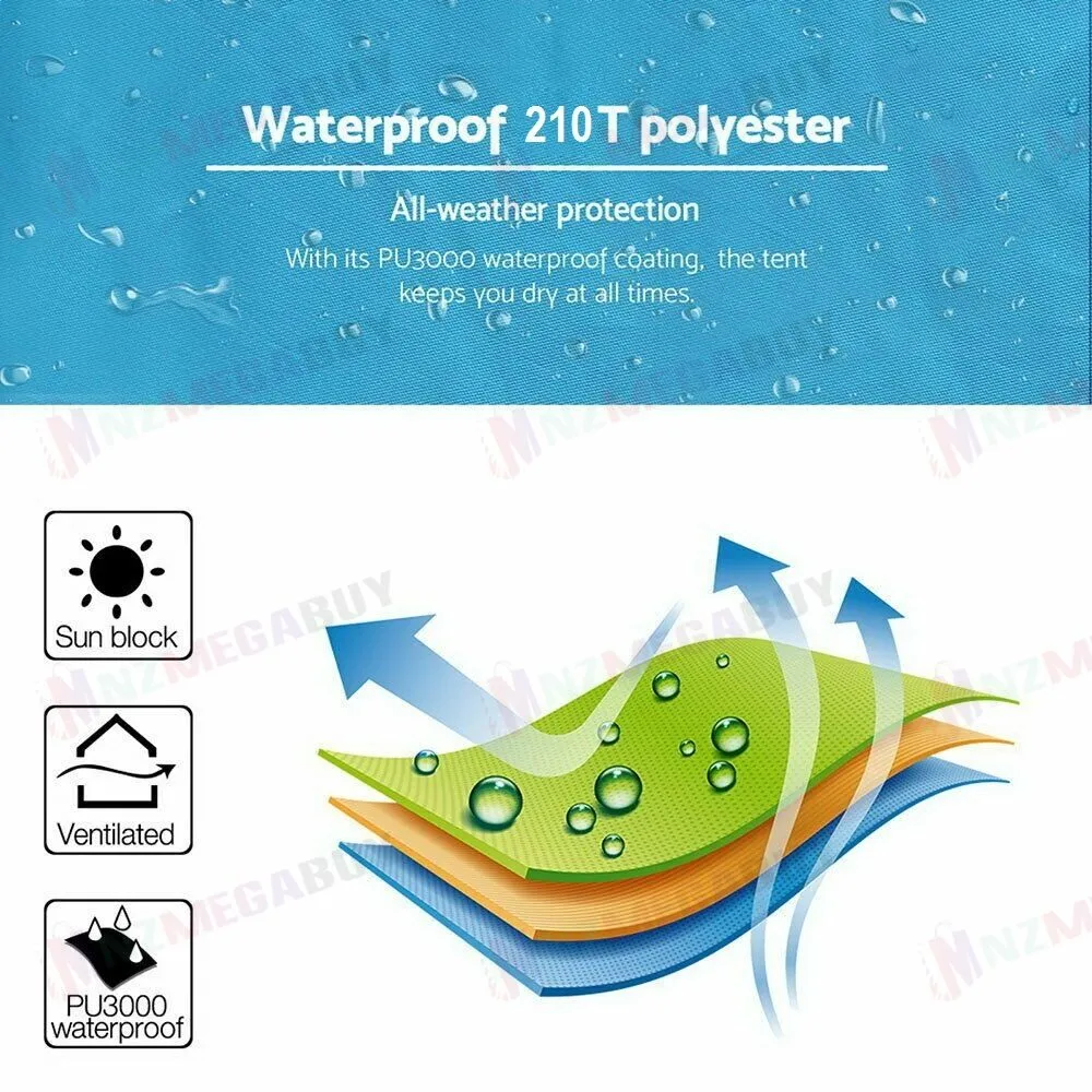 Pop Up Beach Tent Canopy UV Camping Fishing Mesh Sun Shade Shelter 4 Persons