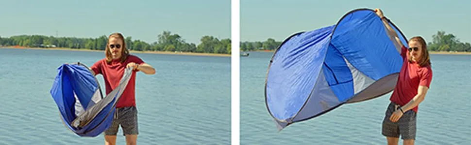 Pop-Up Beach Tent With Carry Bag by Infinite Basics
