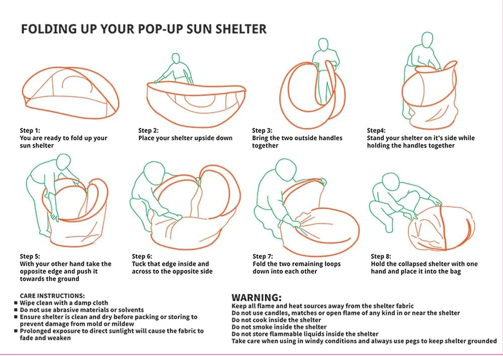 Pop-Up Beach Tent With Carry Bag by Infinite Basics