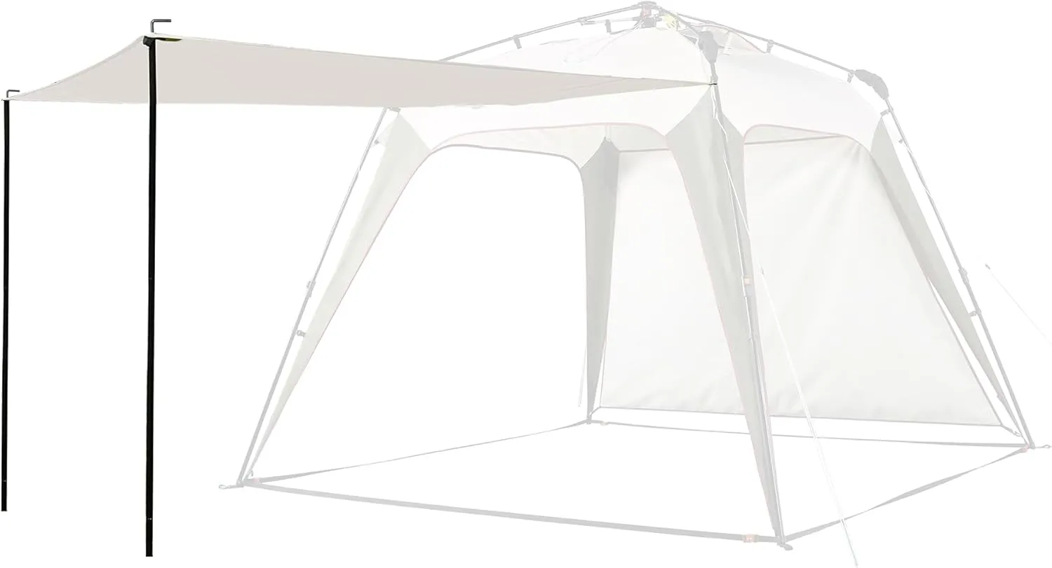 Pop Up Canopy Sun Shelters Shade Tent Pop Up 8.2' X 8.2' - Instant Portable Sports Cabana Umbrella, Easy Set-up and Take Down, with Sun Protection and One Shade Wall Included (Beige)
