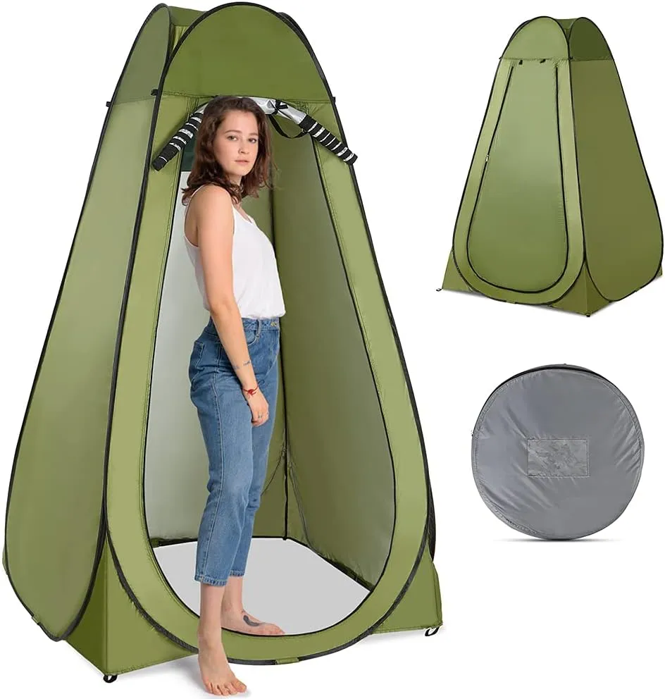 Pop Up Changing Room Privacy Tent Instant Portable Shower Tent Outdoor Toilet Dressing/Changing Room Portable Shelter Tent with Carrying Bag for Camping Hiking Beach Bathroom