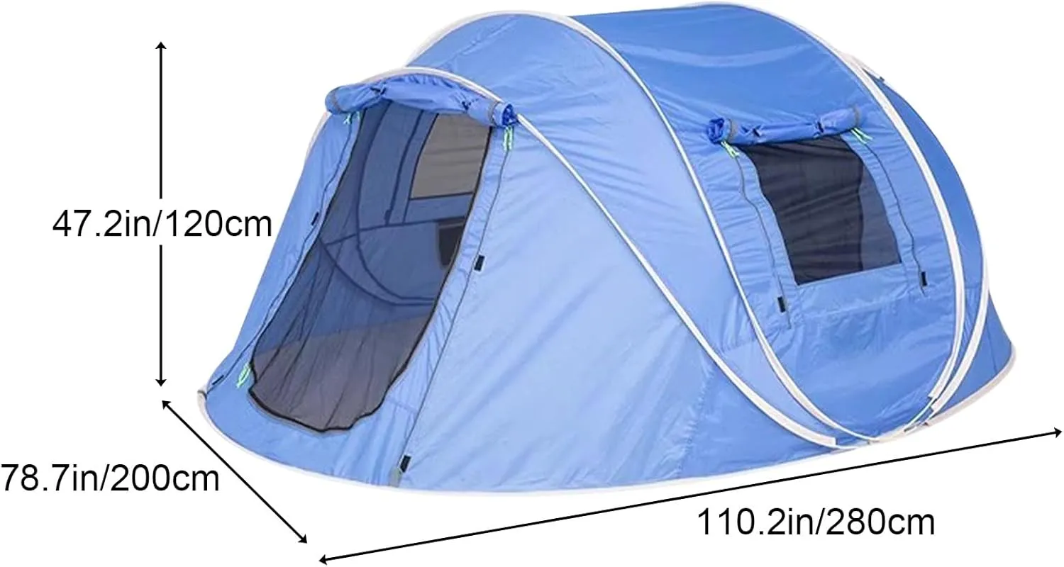 Pop Up Tent for 5-8 Person, Tents Camping, Instant Family Tent for Picnic, Hiking, Portable with Carry Bag, Easy Setup