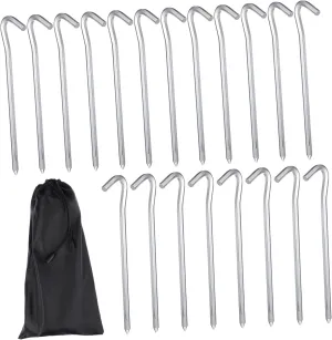 POPETPOP 20Pcs Heavy Duty Tent Stakes Pegs for Camping Tarps Durable Easy to Use Ground Anchors for Wind Rain Protection
