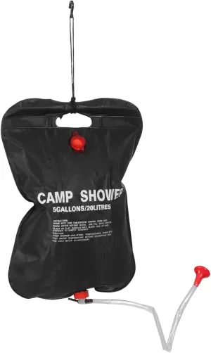 POPETPOP Portable Solar Camping Shower 20l Bag Attachable Head Easy to Use Water Bag for Hiking Outdoor Adventures