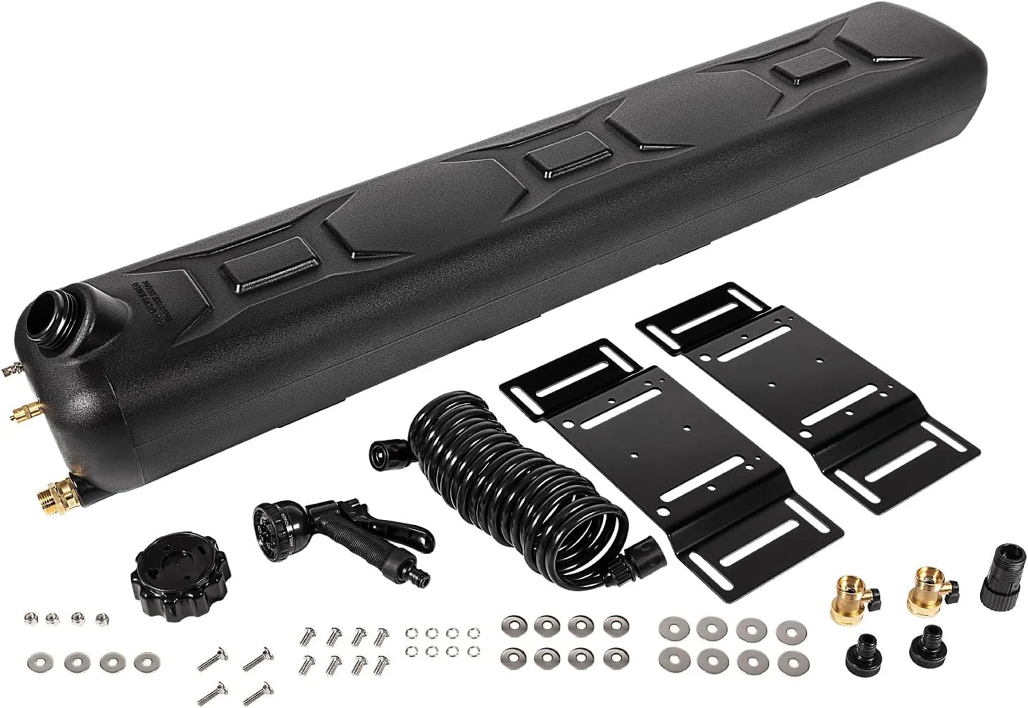 Portable 8-Gallon Water Tank with Camping Shower, Water Storage for Trucks & Off Road Vehicles, Platform Style Racks