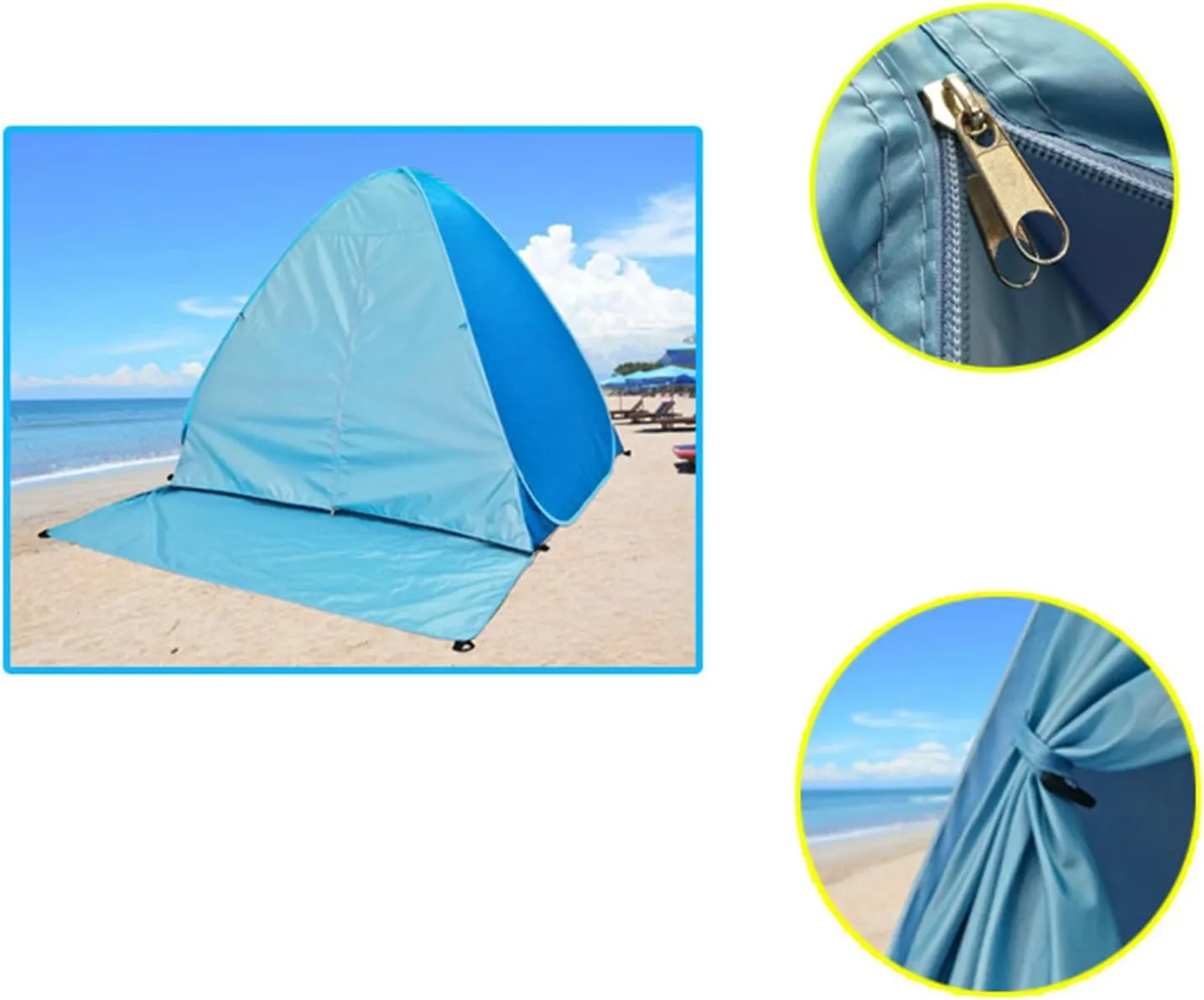 Portable Automatic Camping Tent 2-3 Persons Beach Tent Outdoor Quick Setup Tent with Carring Bag Camping Equipment