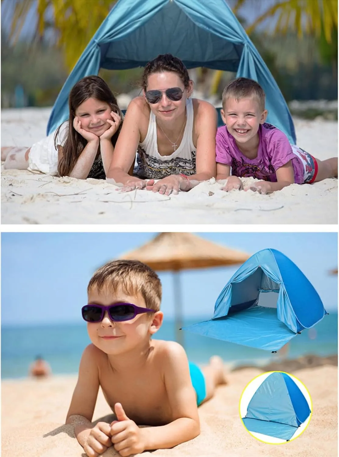 Portable Automatic Camping Tent 2-3 Persons Beach Tent Outdoor Quick Setup Tent with Carring Bag Camping Equipment