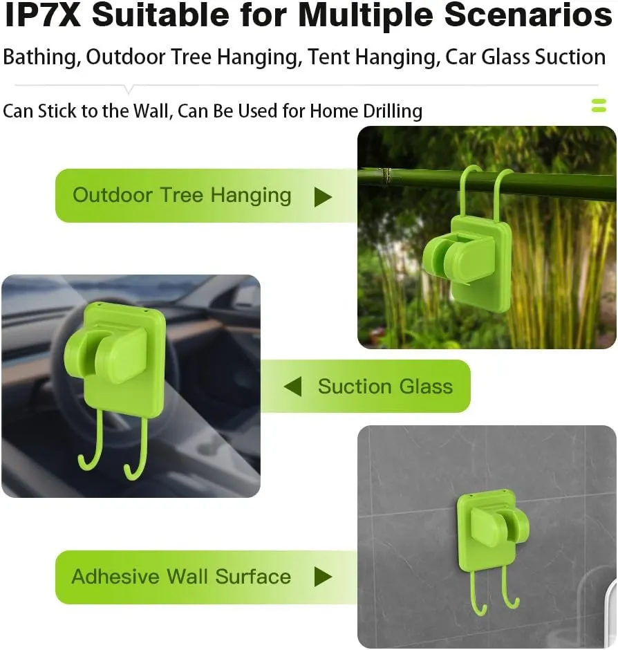 Portable Camp Shower Pump Outdoor Shower Kit with Full Screen Energy Saving Mode Customizable Full Screen for Camping