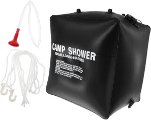 Portable Camping Shower 1 Set Solar Water Bag Reusable Solar Shower Bag