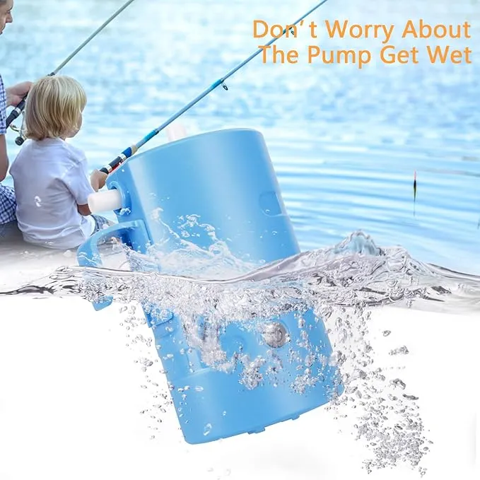 Portable Camping Shower, Built-in 4400mAh, USB Rechargeable IPX7 Waterproof Battery Shower Pump Collapsible Bucket for Family Camp Hiking Backpacking Travel Beach Pet Flowering, Outdoor