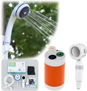 Portable Camping Shower Outdoor Camp Shower Pump,2025 New Upgrade Portable Shower Camping Shower Outdoor Shower Handheld Electric Shower,Multiple Spray Modes for Camping, Hiking, Traveling,RV
