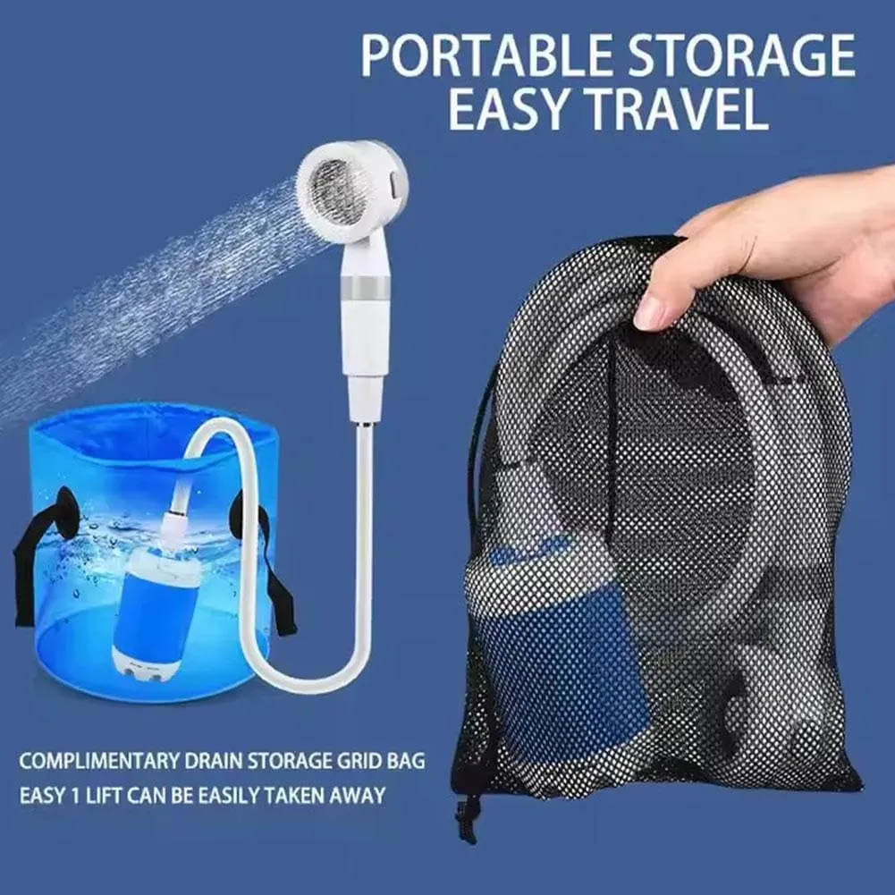 Portable Camping Shower Outdoor Camp Shower Pump,2025 New Upgrade Portable Shower Camping Shower Outdoor Shower Handheld Electric Shower,Multiple Spray Modes for Camping, Hiking, Traveling,RV