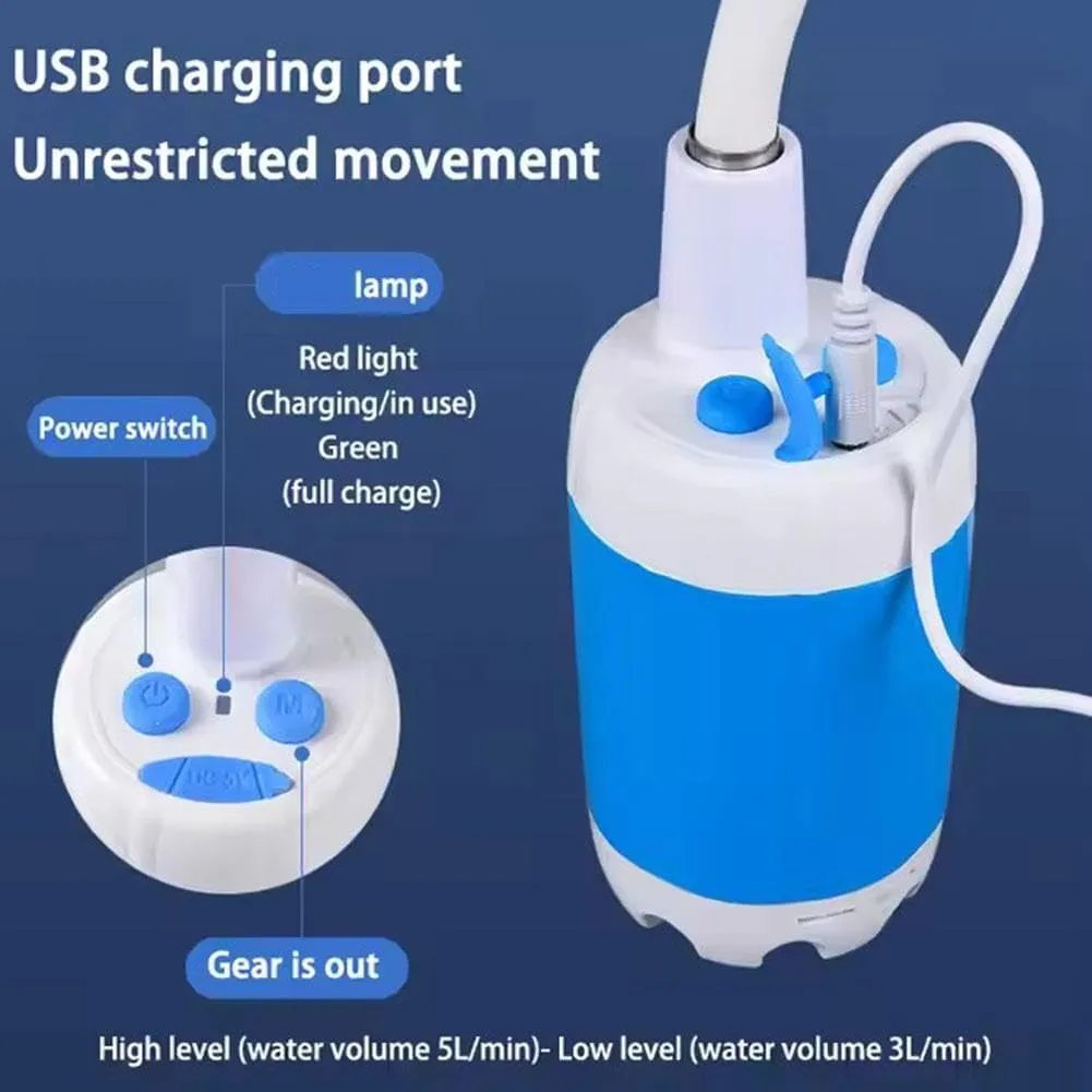 Portable Camping Shower Outdoor Camp Shower Pump,2025 New Upgrade Portable Shower Camping Shower Outdoor Shower Handheld Electric Shower,Multiple Spray Modes for Camping, Hiking, Traveling,RV