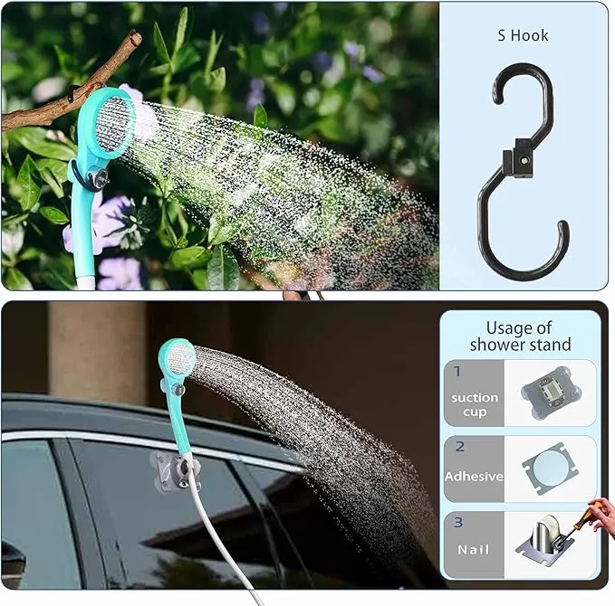 Portable Camping Shower Pump for Traveling: Water Pump with 6000mA Rechargeable Battery & Bucket for Family Camping Trip