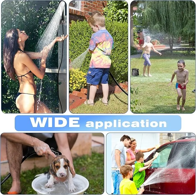 Portable Camping Shower Pump for Traveling: Water Pump with 6000mA Rechargeable Battery & Bucket for Family Camping Trip