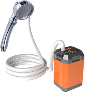 Portable Cordless Camping Shower Outdoor Electric Shower Pump Re able Shower Large acity Hiking Traveling Shower Digital Display Bathe Tool