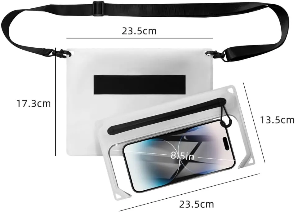 Portable Detachable 2-in-1 Cell Phone Crossbody Waist Pack Waterproof Bag