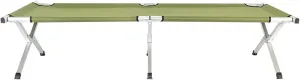 Portable Folding Camping Cot with Carry Bag, Sturdy Aluminum Frame & Oxford Fabric, Army Green, 189x64x42cm
