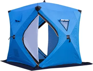 Portable Ice Fishing Shelter 3-4 People Quick-Open Winter Camping Tent Waterproof Windproof Outdoor Cotton Warm Ice Fishing Tent