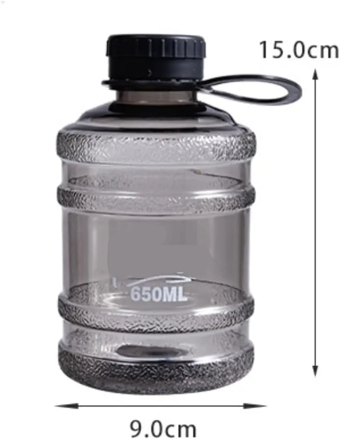 Portable Kettle Novelty Bucket Kettle with Handle Cute Fashion Bucket Frosted Water Bottle Creative Milk Tea Coffee Juice Bottle Water Bottle (Color : Transparent Blue, Size : 650ml)