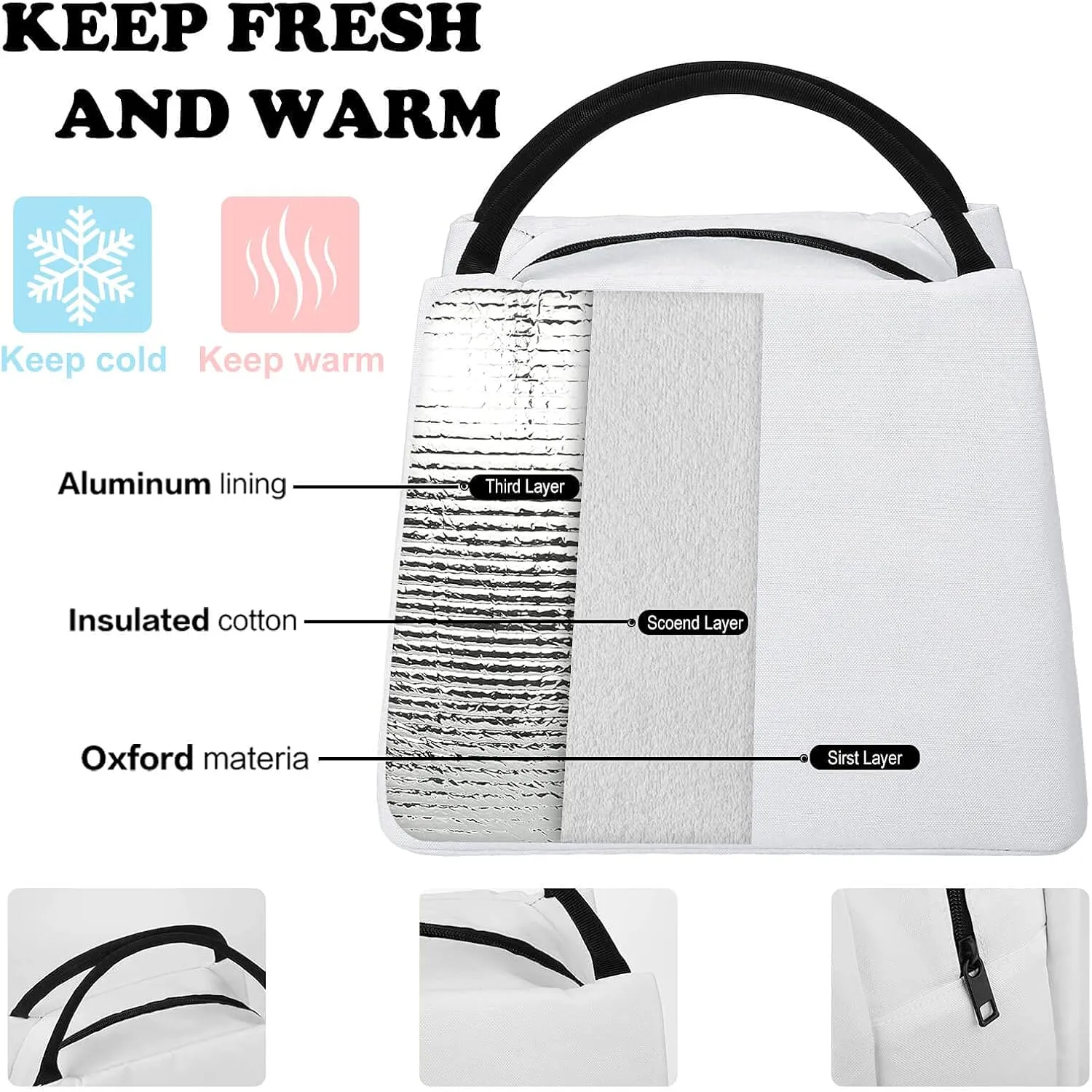Portable Large Capacity Lunch Tote Bag, Wear-Resistant Oxford Cloth Lunch Box Trippy Mushroom Magic Art Reusable Insulated Meal Bags