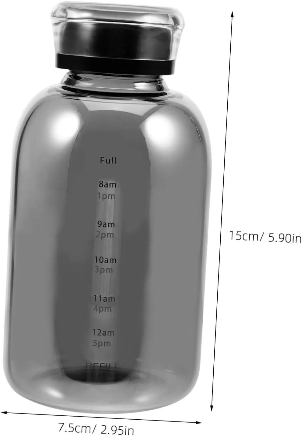 Portable Large Capacity Water Bottle Leakproof Lid Perfect for Gym Workout Daily Use High Borosilicate Glass