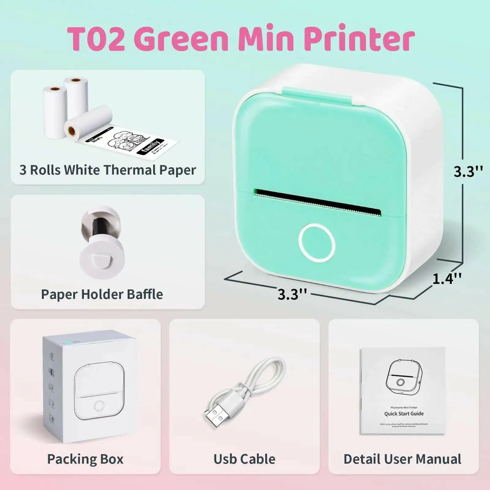 Portable Mini Thermal Label Printer