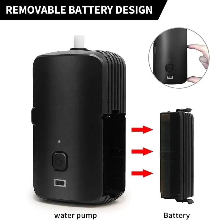 Portable Outdoor Shower, 4400 mAh Removable Rechargeable Battery, with LED Light, Battery Powered Shower Pump Collapsible Bucket, Suitable for Hiking/Backpacking, Camping, Travel, Beach, Pet