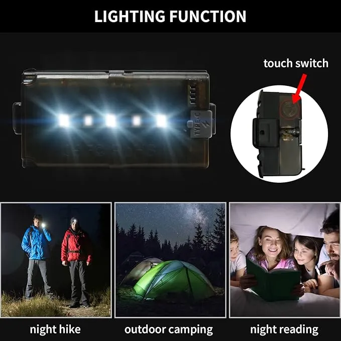 Portable Outdoor Shower, 4400 mAh Removable Rechargeable Battery, with LED Light, Battery Powered Shower Pump Collapsible Bucket, Suitable for Hiking/Backpacking, Camping, Travel, Beach, Pet