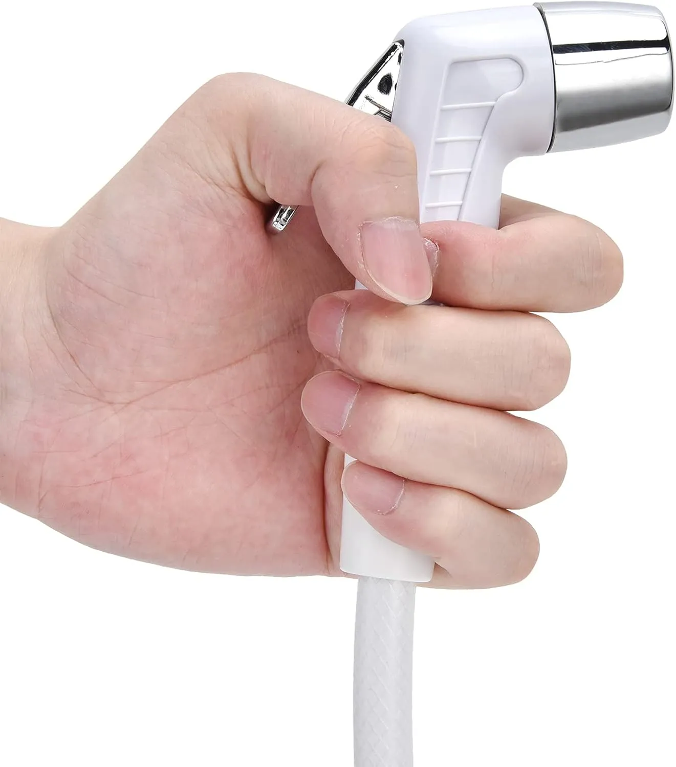 Portable Outdoor Shower Camping Pump Handheld Sprayer USB Charging for Hiking Traveling (Orange)